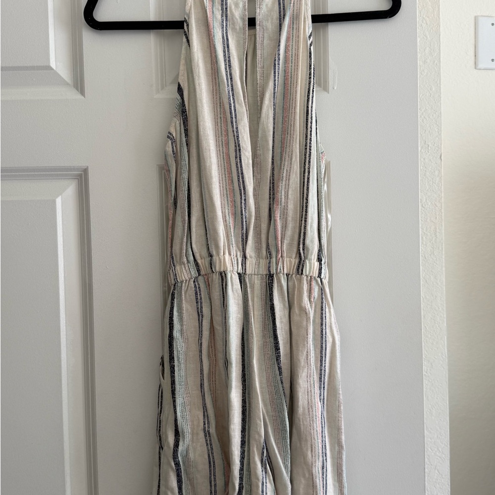 Striped Sleeveless Jumpsuit